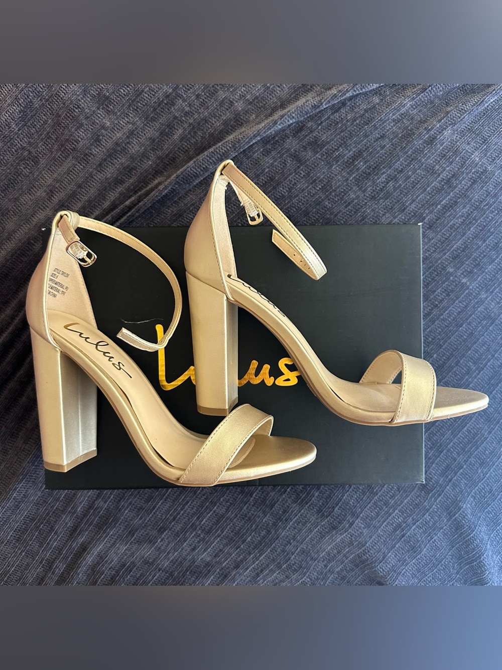 Lulu’s Gold Strap Heels